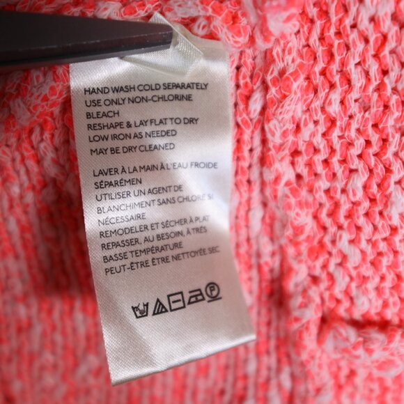 FREE PEOPLE Bright Lights Sweater Neon Pink V Neck Casual Oversized XS - Picture 7 of 8